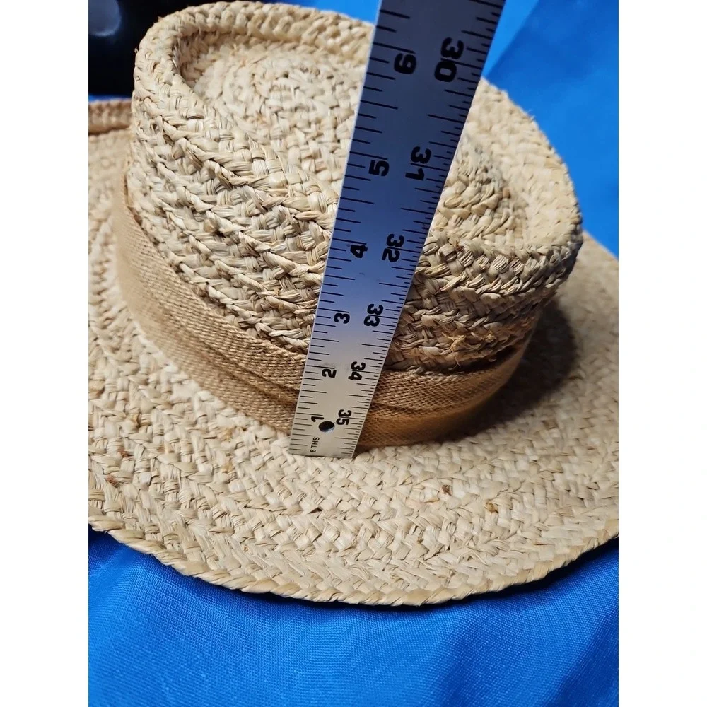 SUMMER CLUB Australia Hat Straw Wide Brim Sun Blocker Beach Coastal Size Large‎